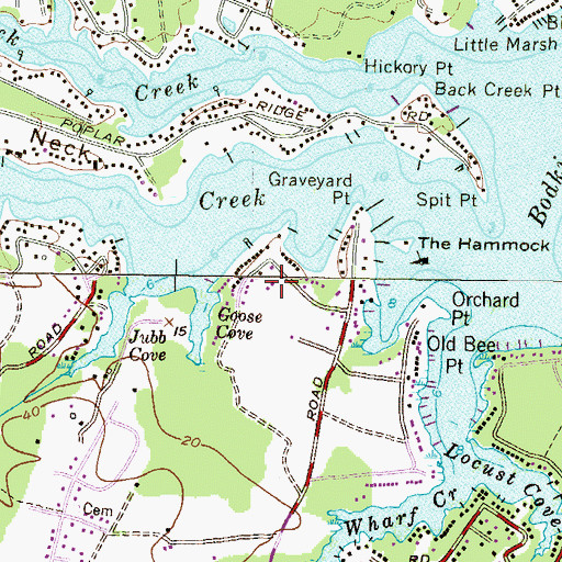 Topographic Map of Ventnor, MD