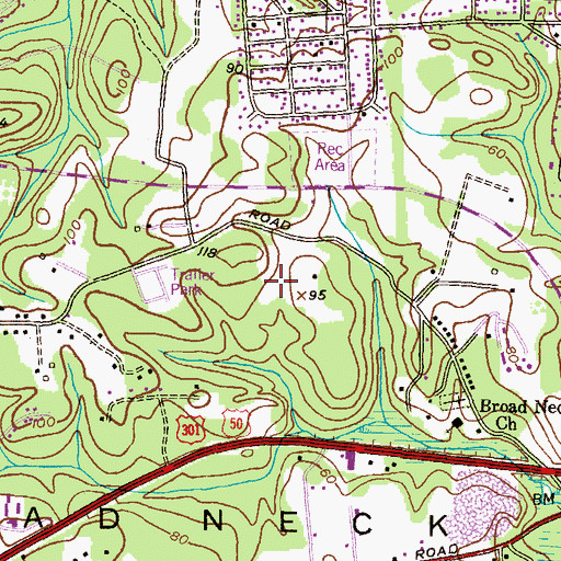 Topographic Map of Windsor Farm Elementary School, MD