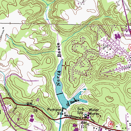 Topographic Map of Anne Arundel County, MD