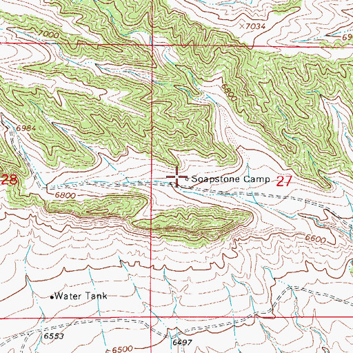 Topographic Map of Soapstone Camp, CO