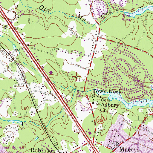 Topographic Map of Berrywood West, MD