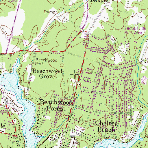 Topographic Map of Chelsea Pines, MD