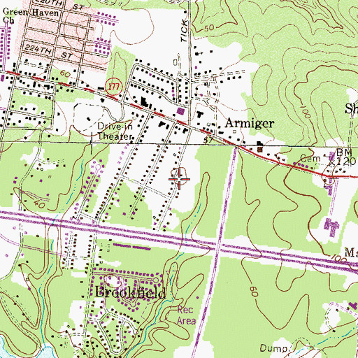 Topographic Map of Clearview Village, MD