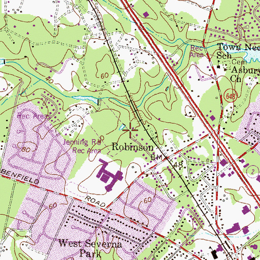 Topographic Map of Cool Pond, MD