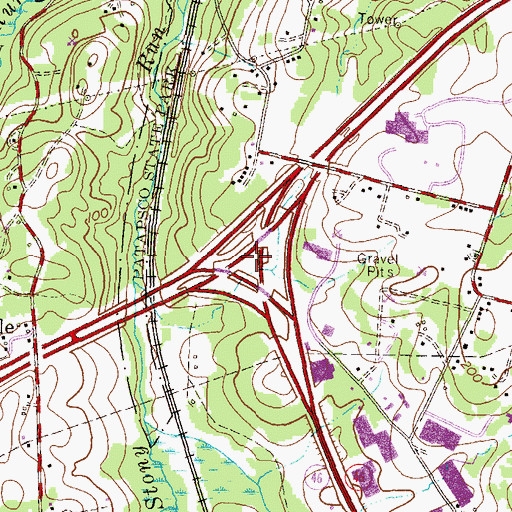 Topographic Map of Interchange 2, MD