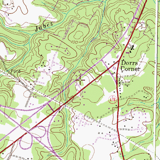 Topographic Map of Interchange 7, MD