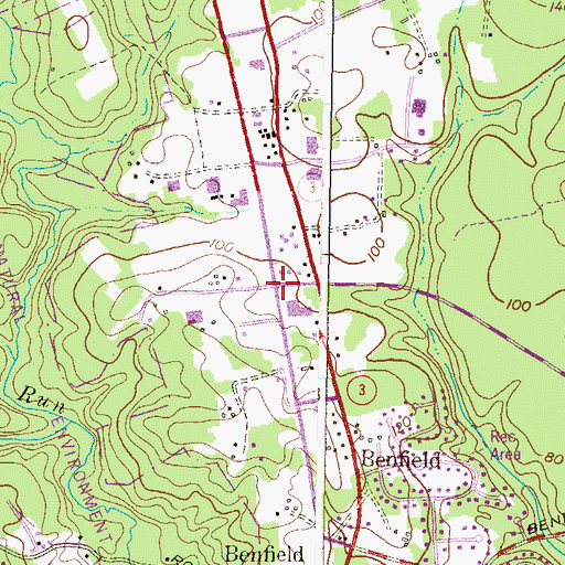 Topographic Map of Interchange 10, MD
