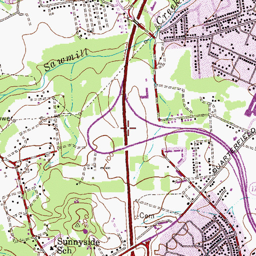 Topographic Map of Interchange 14, MD