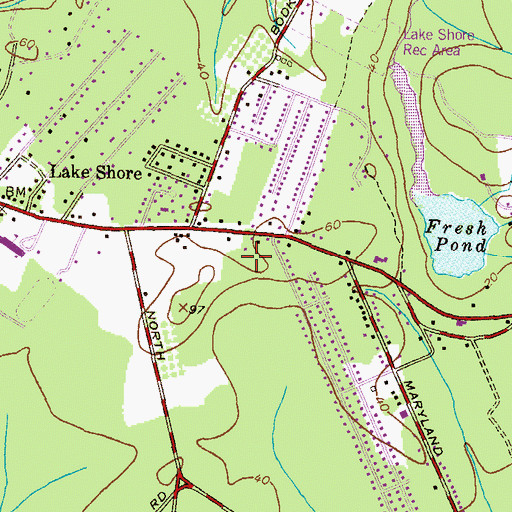Topographic Map of Lake Shore Baptist Church, MD