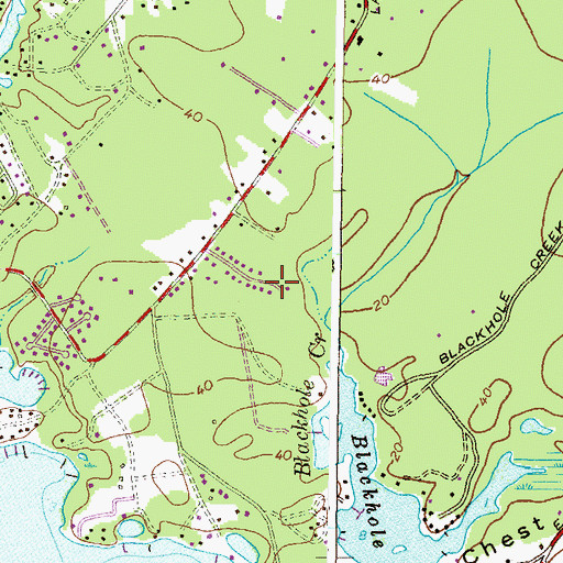 Topographic Map of Lakewood, MD