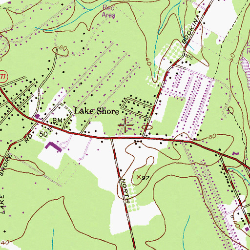Topographic Map of Lyndale, MD