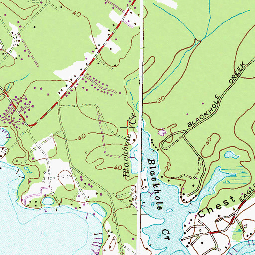 Topographic Map of Norwich Acres, MD