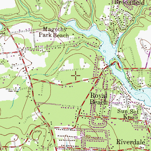 Topographic Map of Oak Hollow, MD