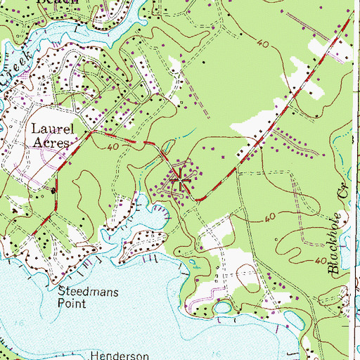 Topographic Map of Ross Cove, MD