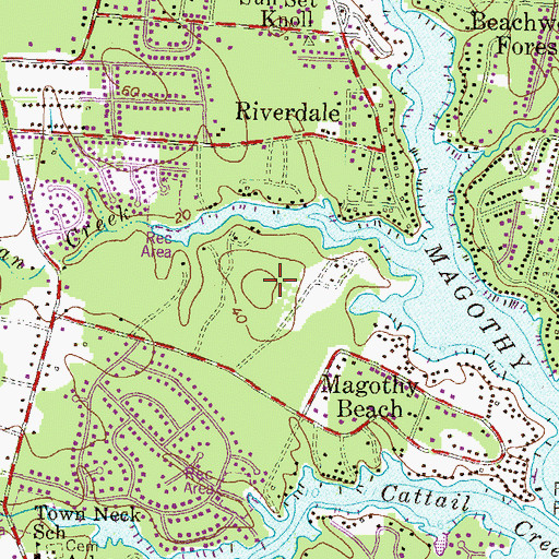 Topographic Map of Stewarts Landing, MD