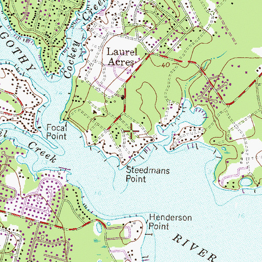 Topographic Map of Tebbston, MD