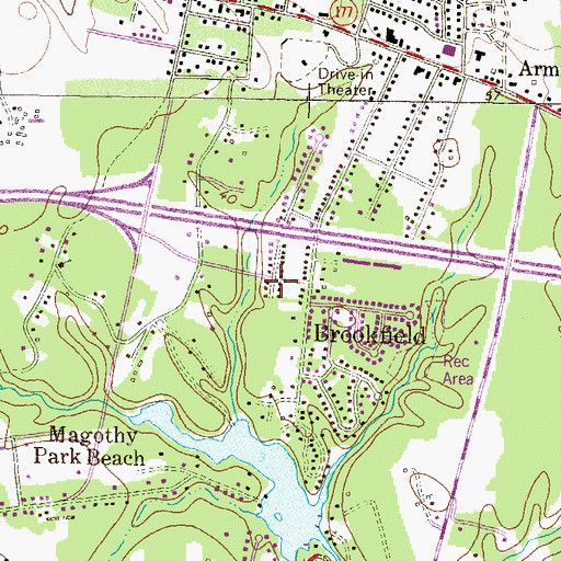 Topographic Map of Willowbrook, MD