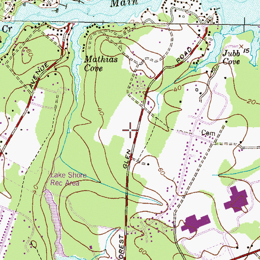 Topographic Map of Windermere Estates, MD