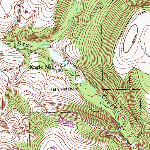 Topographic Map of Bear Creek Fish Rearing Station, MD