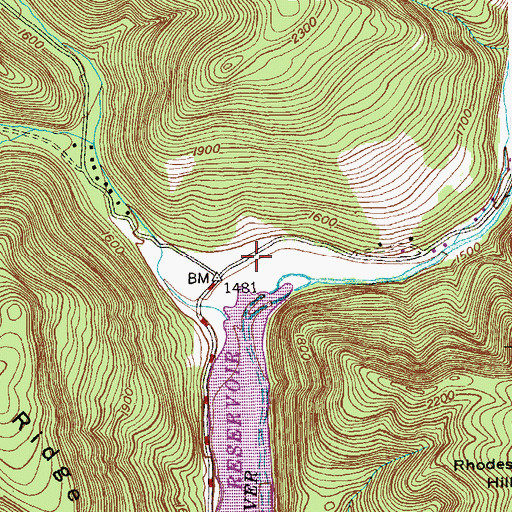 Topographic Map of Big Run State Park, MD