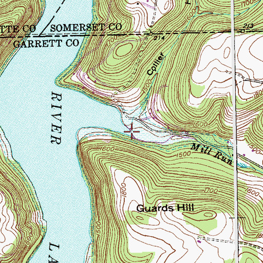 Topographic Map of Collier Run, MD