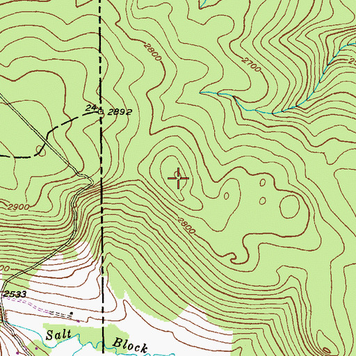 Topographic Map of Dog Ridge, MD