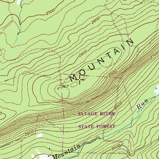 Topographic Map of Garrett County, MD