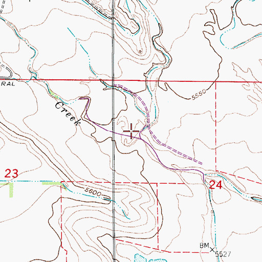 Topographic Map of Rawhide Creek, CO
