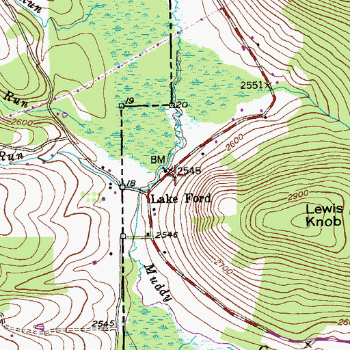 Topographic Map of Lake Ford Cemetery, MD