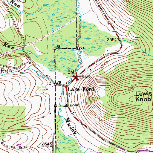 Topographic Map of Lake Ford United Methodist Church, MD