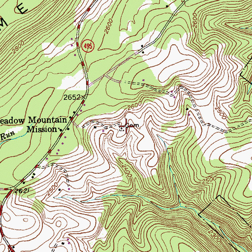 Topographic Map of Pritts Cemetery, MD