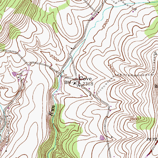 Topographic Map of Saint John's English Lutheran Church Cemetery, MD