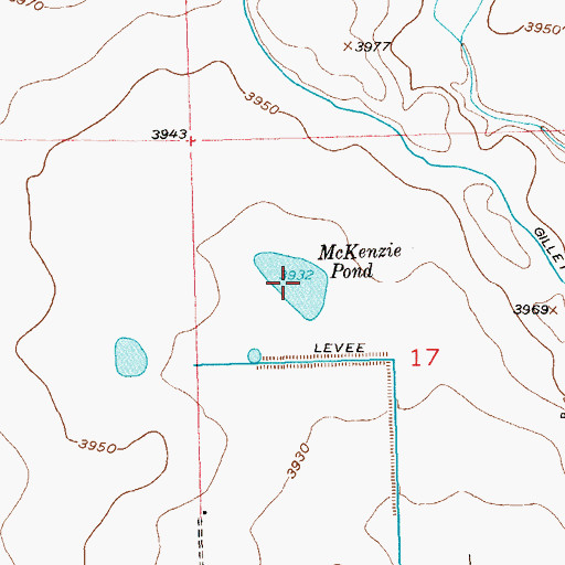 Topographic Map of McKenzie Pond, CO