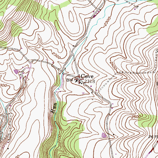 Topographic Map of Saint Johns English Lutheran Church, MD