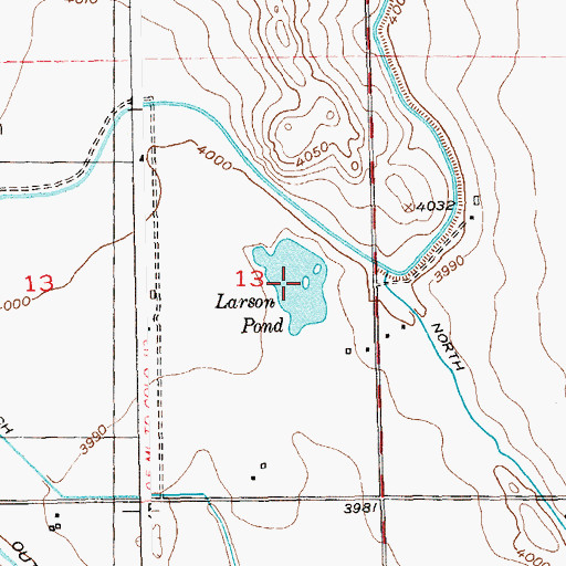 Topographic Map of Larson Pond, CO