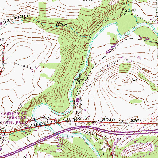 Topographic Map of Stanton Mill, MD