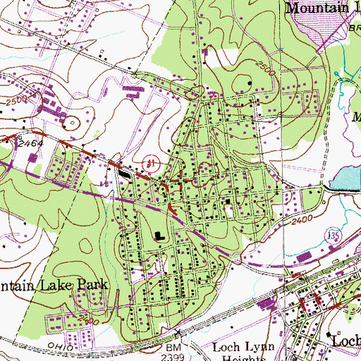 Topographic Map of Bethel United Methodist Church, MD