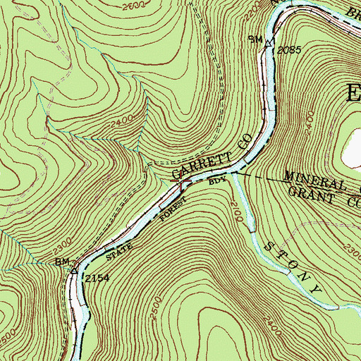 Topographic Map of Bradshaw (historical), MD