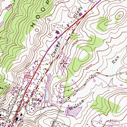 Topographic Map of Mitchell Manor, MD