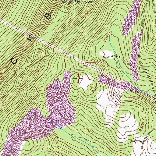 Topographic Map of Moon Ridge, MD