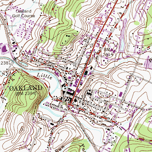 Topographic Map of Saint Marks Lutheran Church, MD