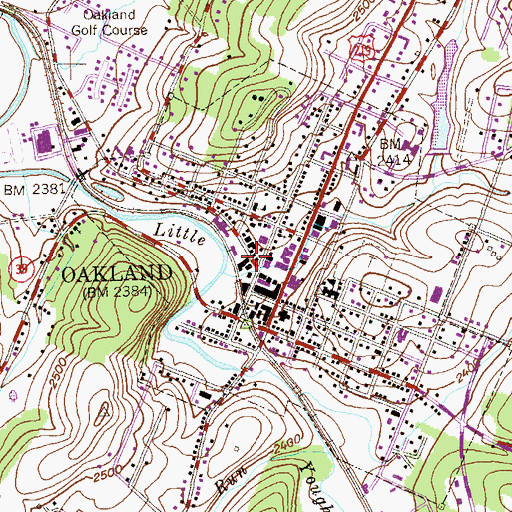 Topographic Map of Saint Matthews Episcopal Church, MD