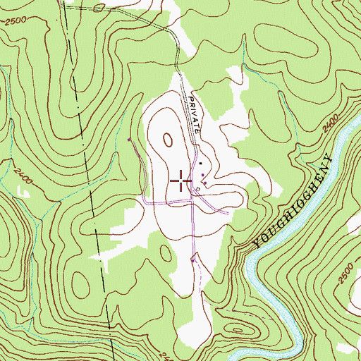 Topographic Map of Teen Glade, MD