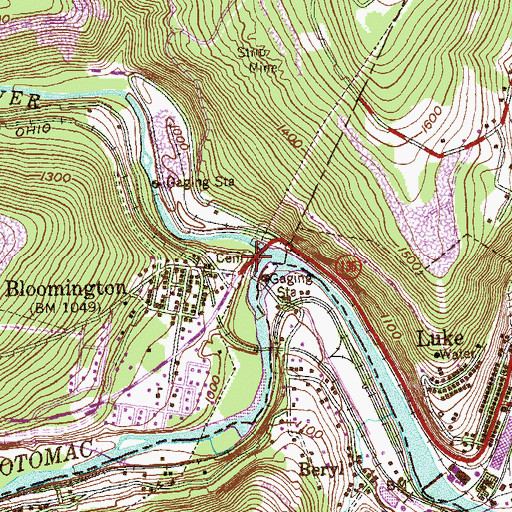 Topographic Map of Union Meeting House (historical), MD