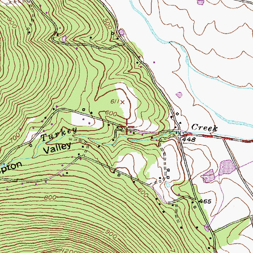 Topographic Map of Blackberry Hills, MD