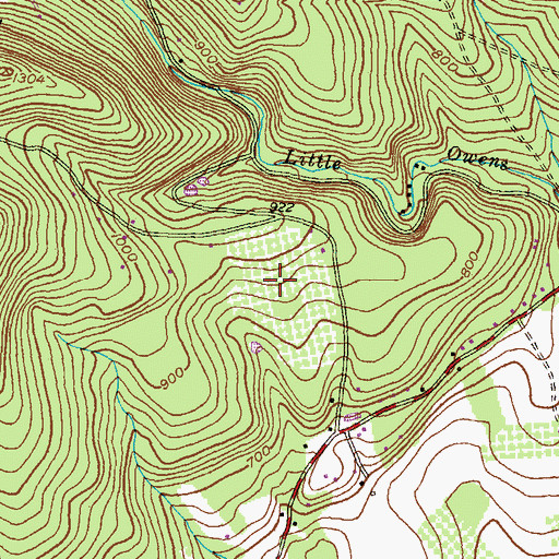 Topographic Map of Blacks Hilltop Orchard, MD