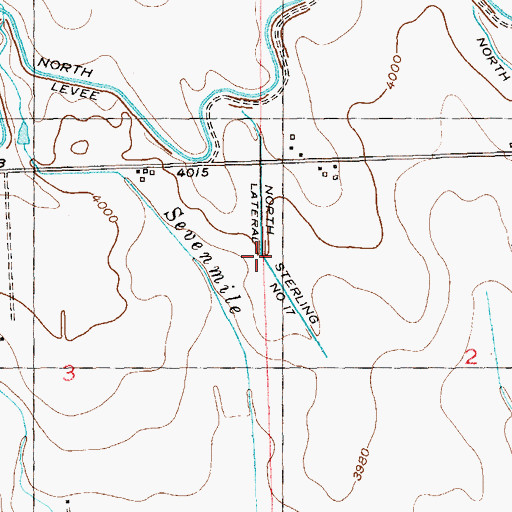 Topographic Map of North Sterling Lateral Number 17, CO