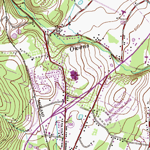 Topographic Map of Catoctin High School, MD