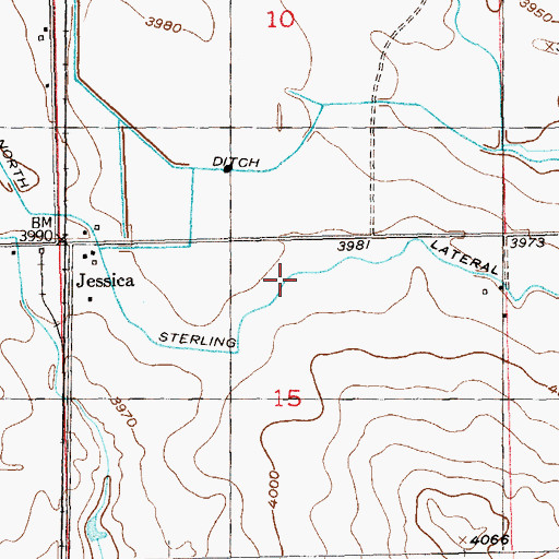 Topographic Map of North Sterling Lateral Number 12, CO