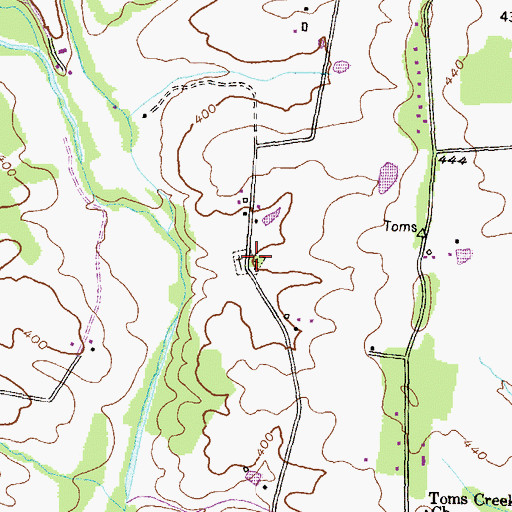 Topographic Map of Elias Cemetery, MD